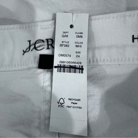 J. Crew High Rise Denim Jean Short in White Size 24 BF382 New - Picture 5 of 10